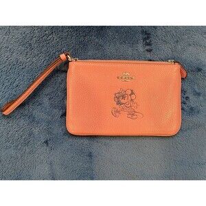 Disney X Coach Pink Minnie Mouse Wristlet